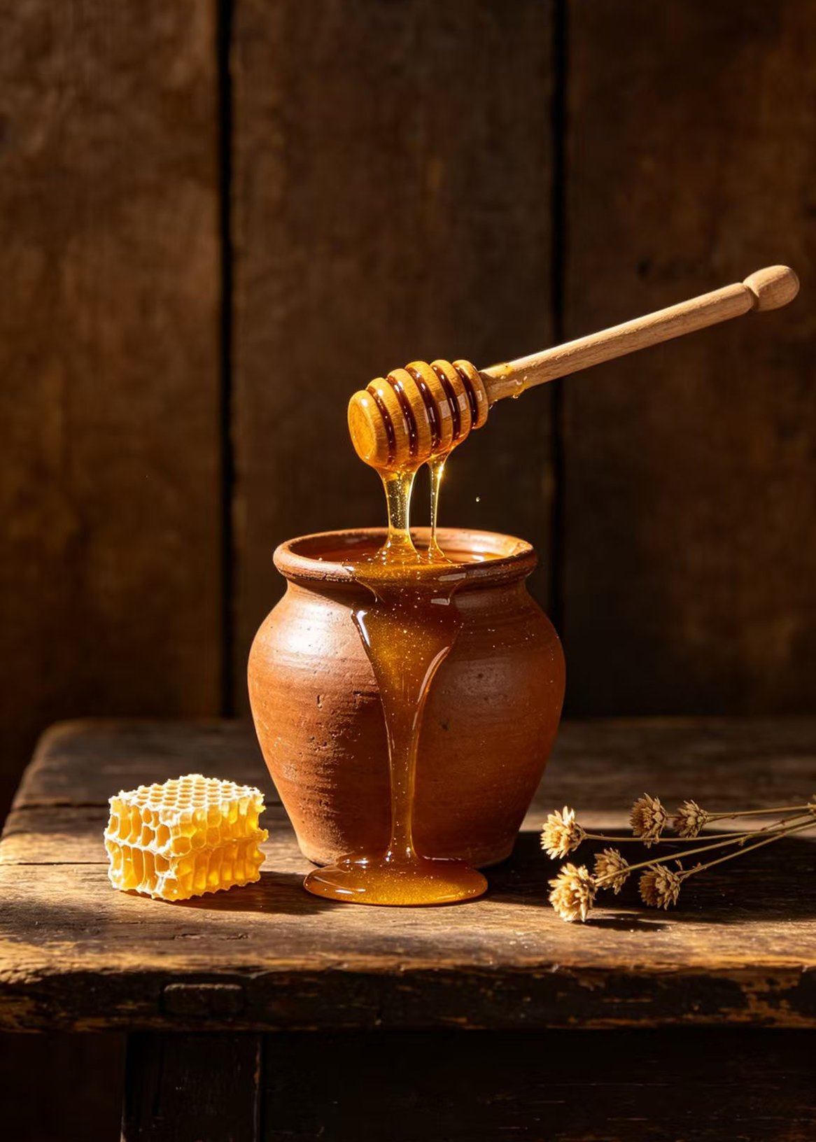 A jar of origin honey — the taste of the apiary and the flowering season